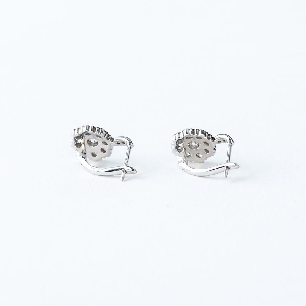 White Diamond and Blackened Gold Earrings – Hummingbird Jewelers