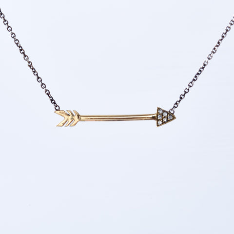 Diamond 2025 arrow necklace